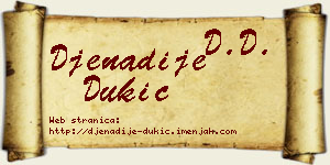 Đenadije Dukić vizit kartica